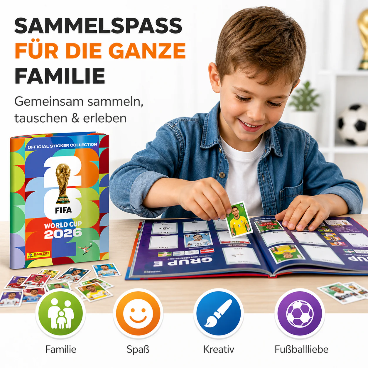 WM 2026 Album Set mit Spielplan & Panini Stickeralbum – zur Fußball Weltmeisterschaft (Sammelalbum) - Image 3