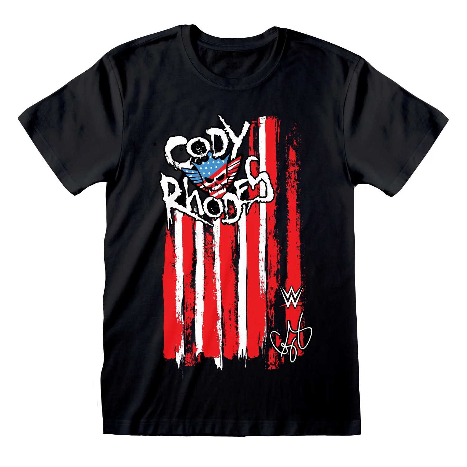 WWE - Cody Flag (Unisex Black T - Shirt Front ) - - Image 5
