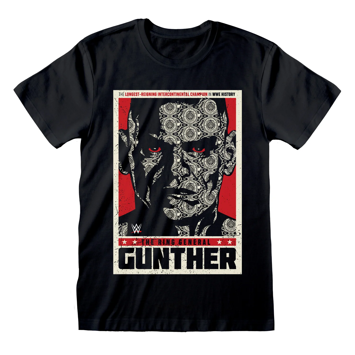 WWE  -  GUNTHER (Unisex Black T - Shirt Front ) - - Image 3