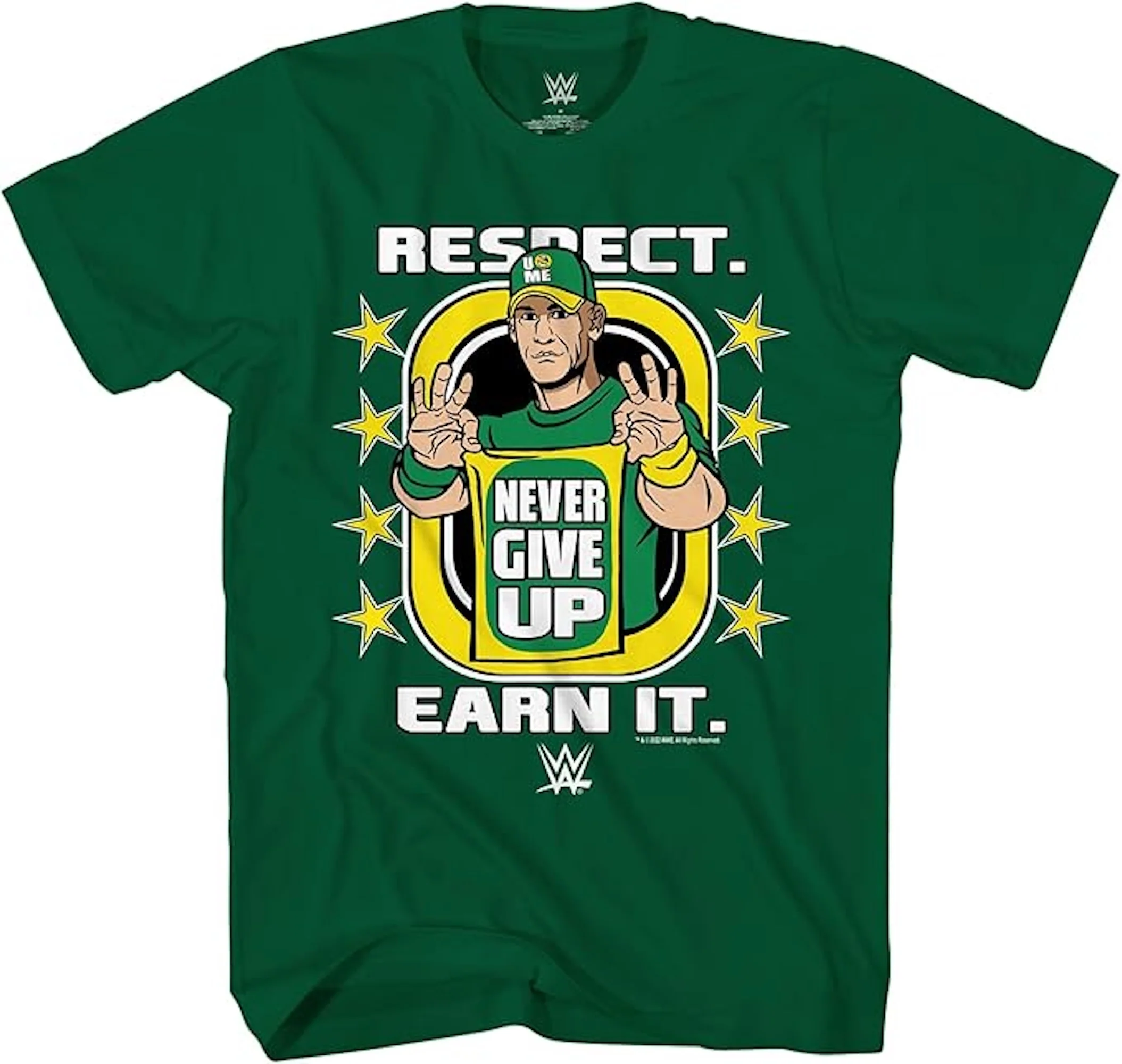 WWE - John Cena - Respect (Unisex Kelly Green T-Shirt)