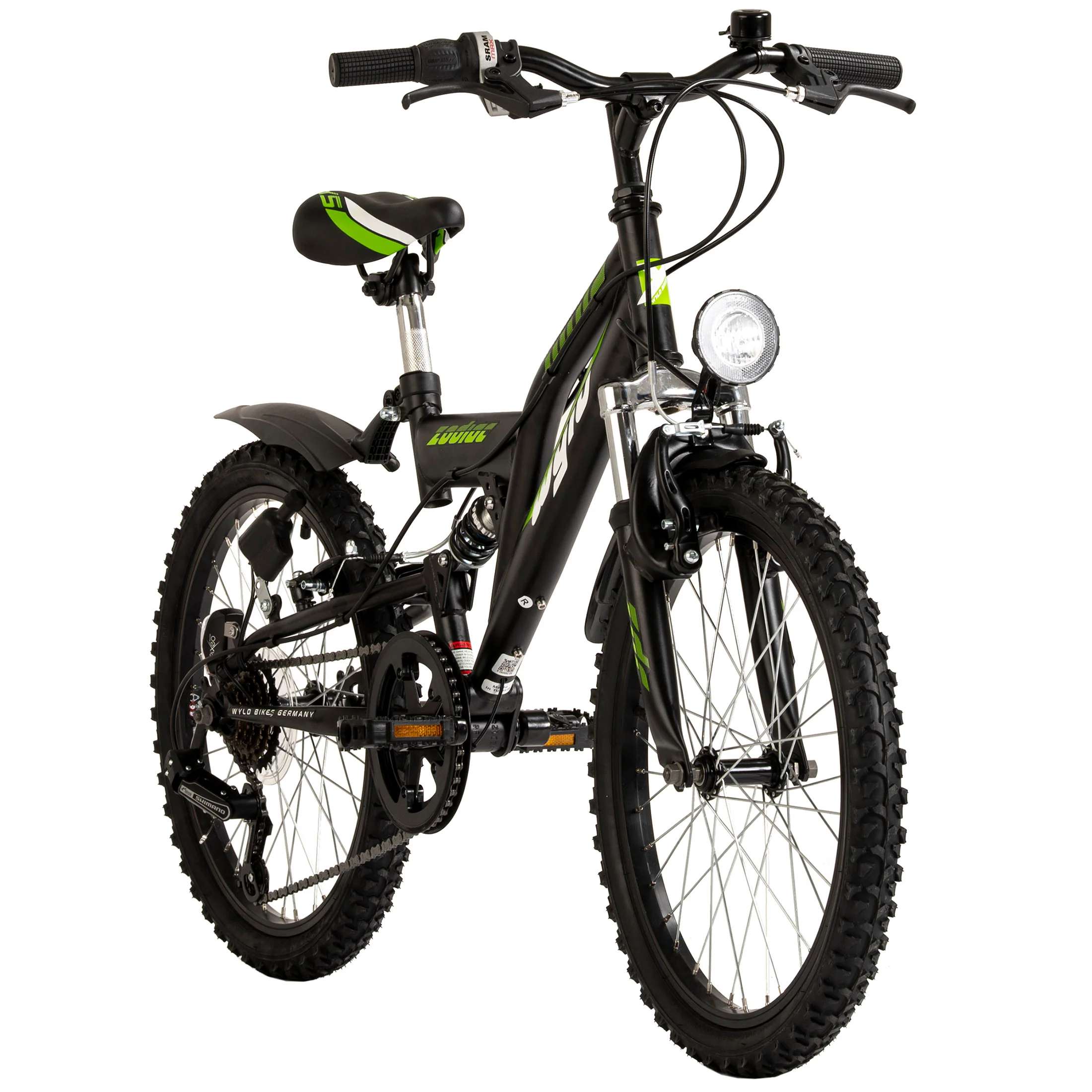 WYLD Kinder-Mountainbike Fully ATB 20" Zodiac schwarz-grün 6 Gänge RH 31 cm - Image 2