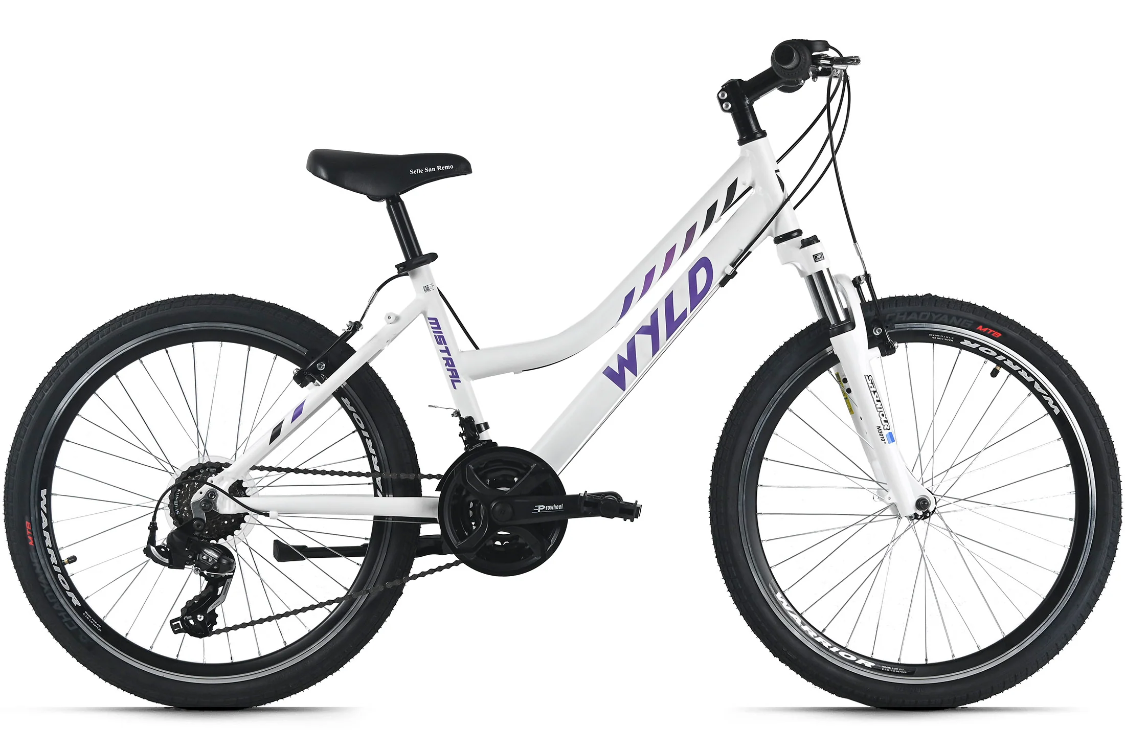 WYLD Kinderfahrrad Girls 24" Mistral Weiß 18 Gänge RH 38 cm - Ab 8 Jahre