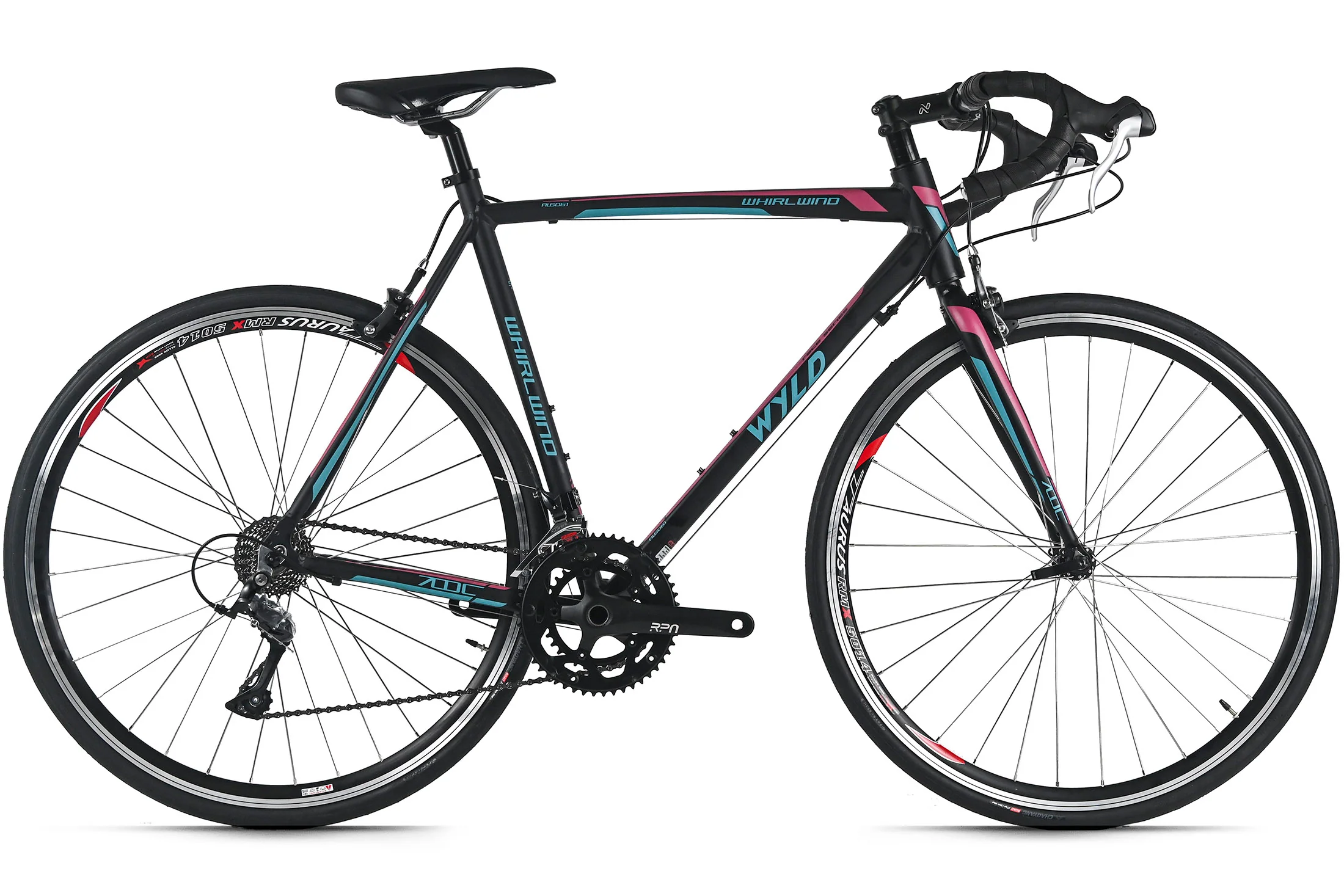 WYLD Rennrad 28'' Whirlwind 200 Schwarz-Lila 18 Gänge RH 60 cm