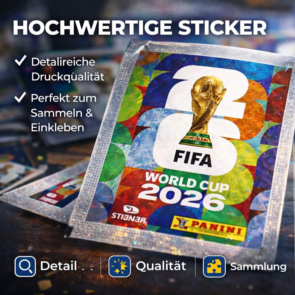 XXL WM 2026 Sammelset – inkl. Panini Stickeralbum, passenden Stickern, Spielplan und Blumenkette - Image 34