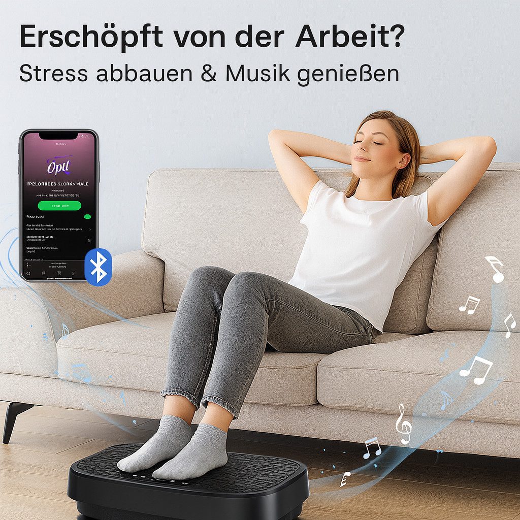 ZMH Vibrationsplatte bis 150kg 9 Automatik Programme Ganzkörpertraining - Image 9