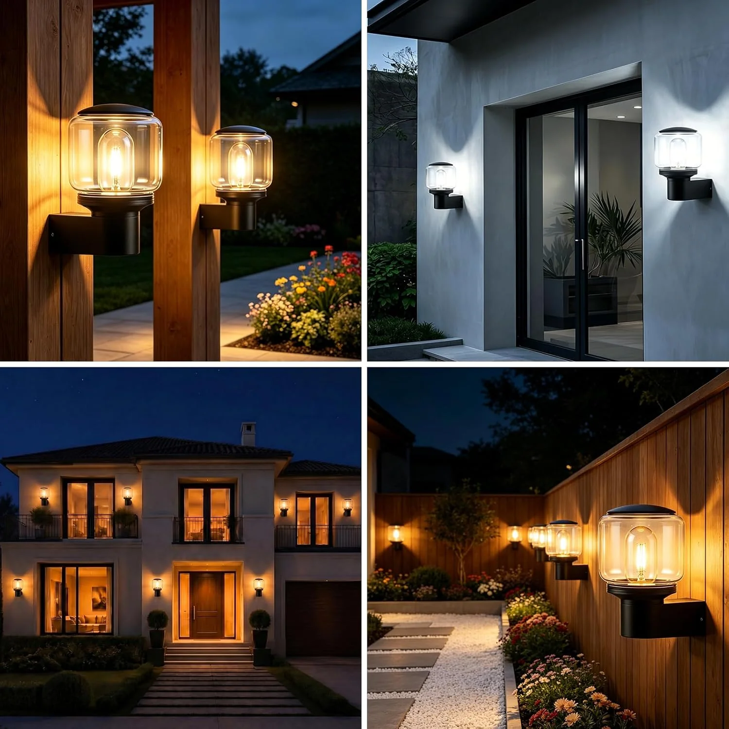 ZMH Außenwandleuchte E27 IP65 Wandlampe Hauswand Outdoor Balkon Schlafzimmer Ohne Leuchtmittel - Image 8