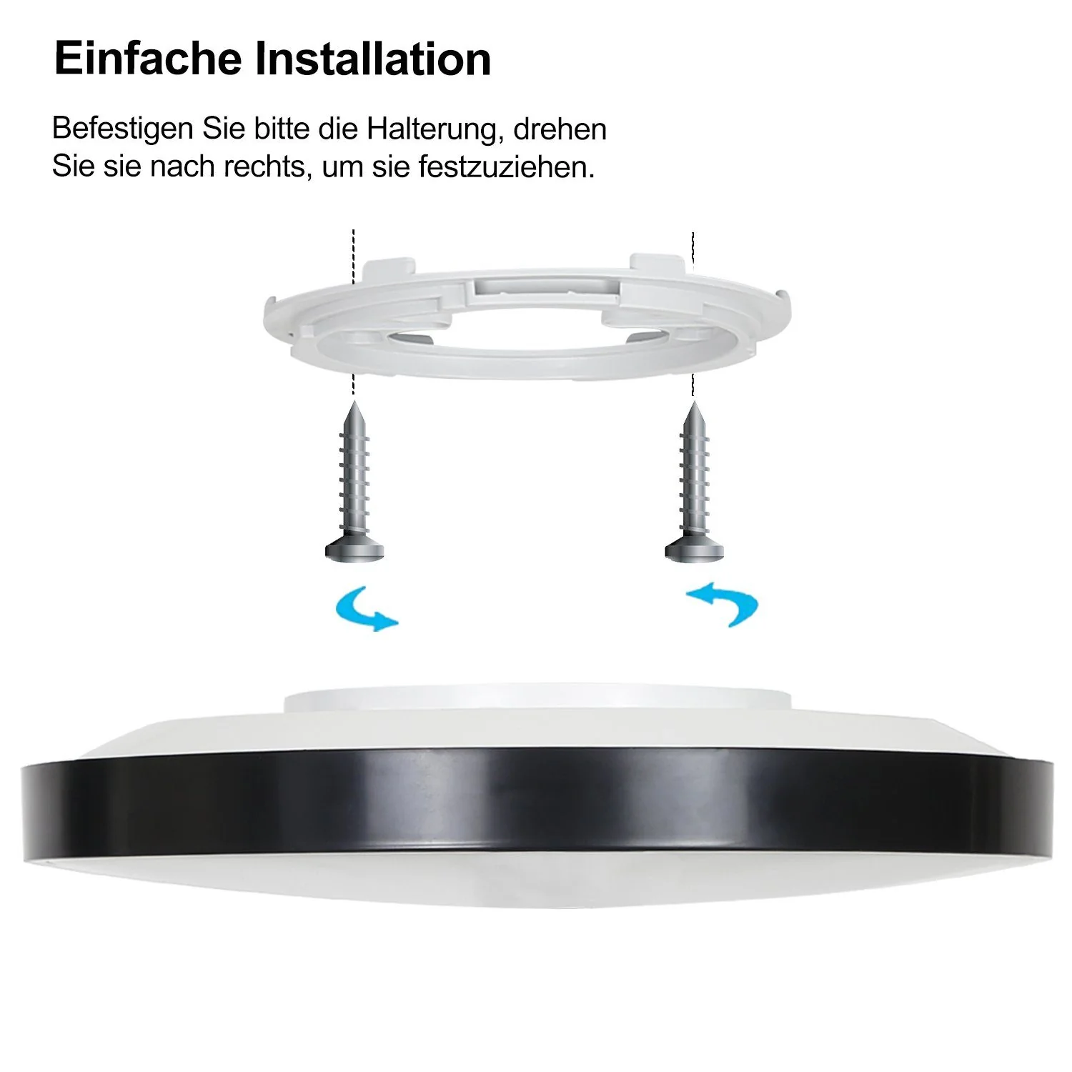 ZMH Dimmbare LED-Deckenleuchte mit Fernbedienung, 36 W, Badezimmerlampe,wasserdicht - Image 7