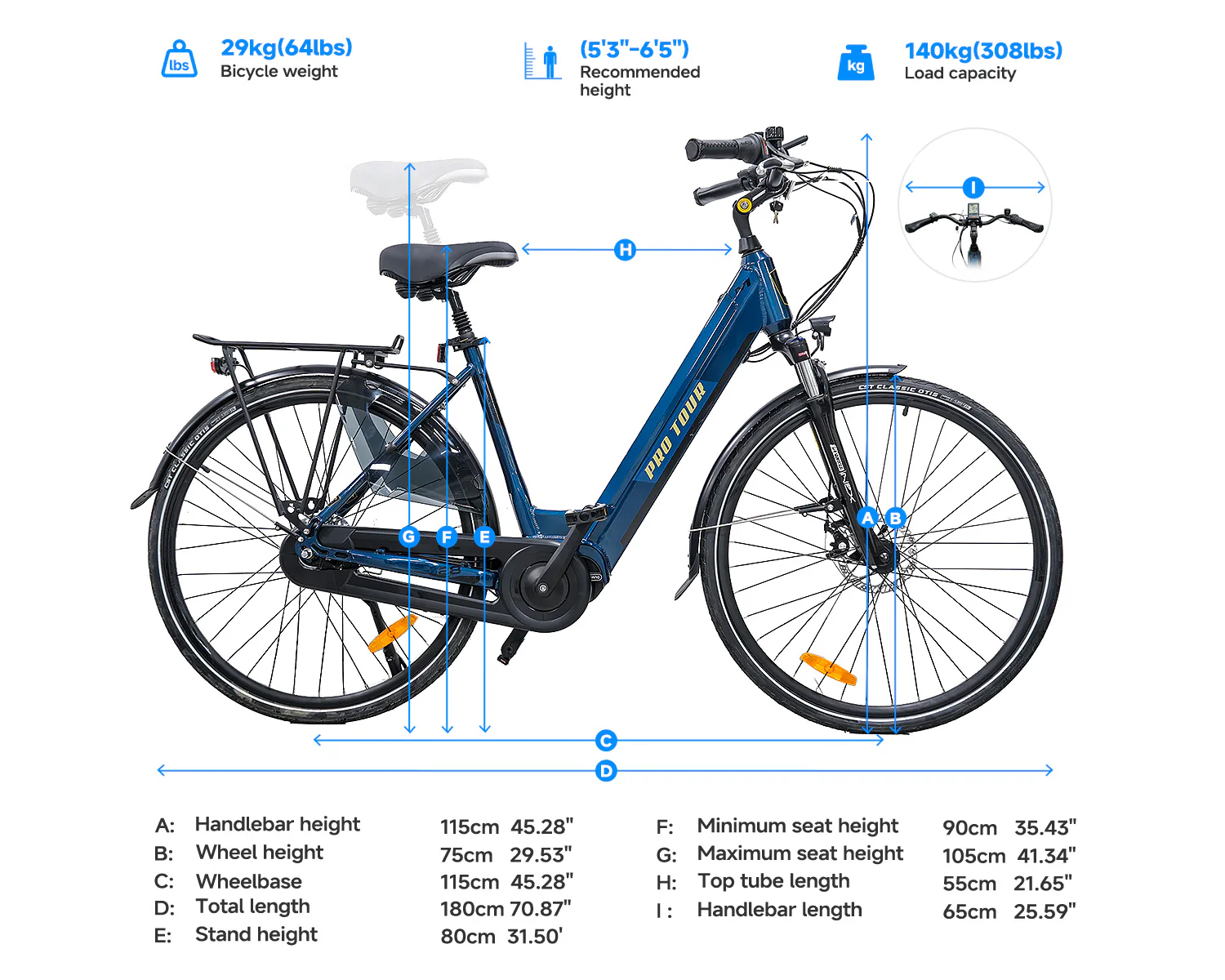 ZMH Elektrofahrrad mit 250W-Mittelmotor & 35-45 km Reichweite 18 Zoll E-Bike - Image 7