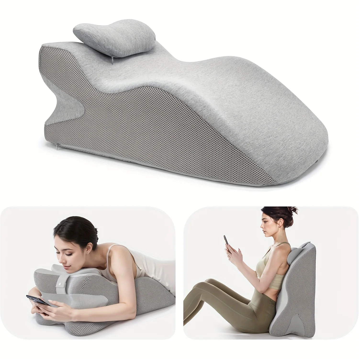 ZMH Kopfkissen Super-Fitting Stützkissen Ergonomisch langlebig keine Verformung Blau - Image 6