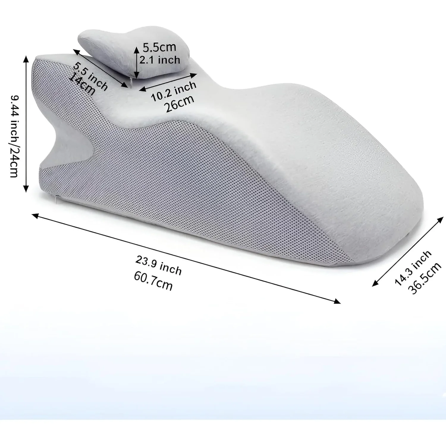 ZMH Kopfkissen Super-Fitting Stützkissen Ergonomisch langlebig keine Verformung Blau - Image 7