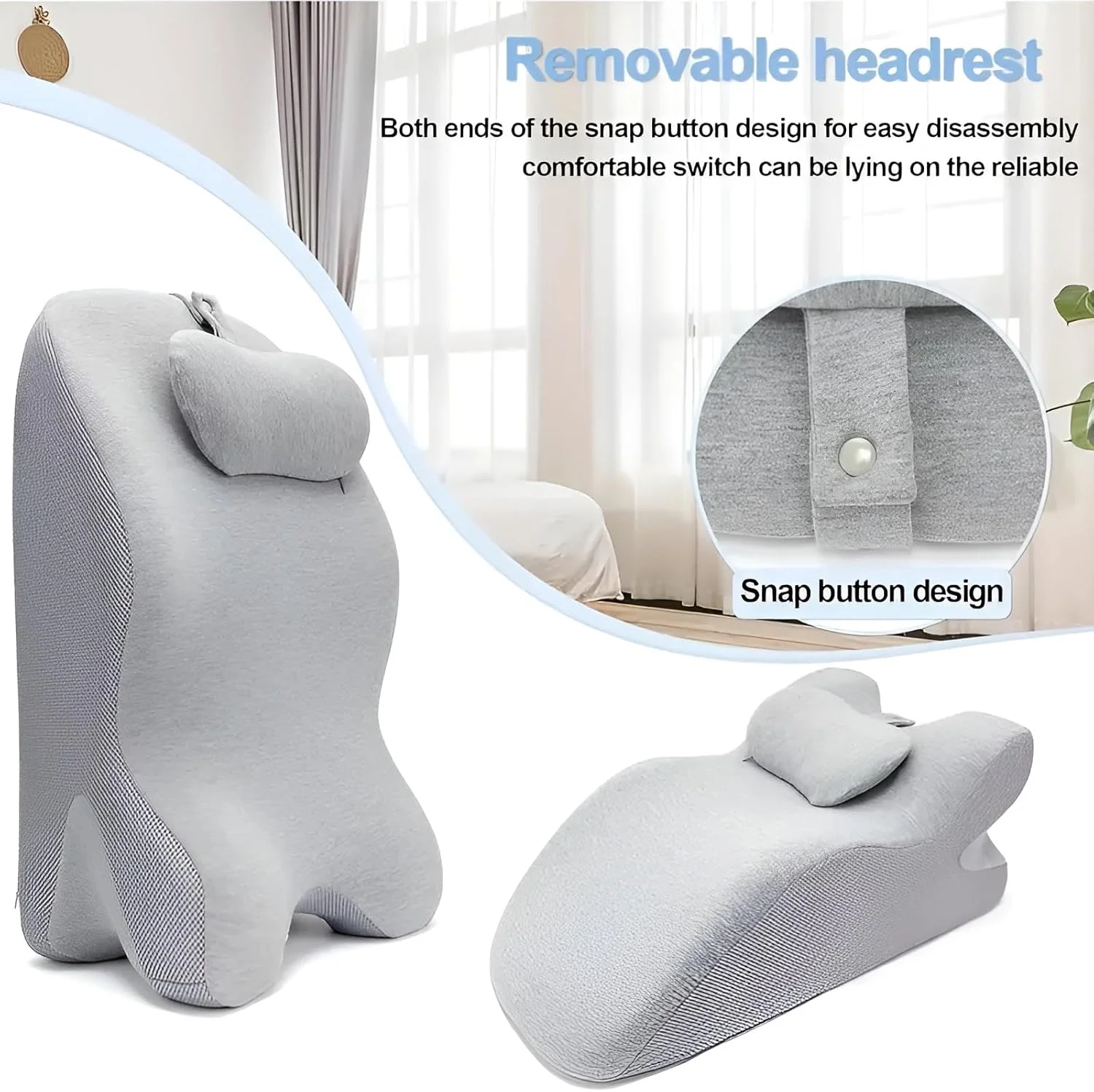 ZMH Kopfkissen Super-Fitting Stützkissen Ergonomisch langlebig keine Verformung Blau - Image 8