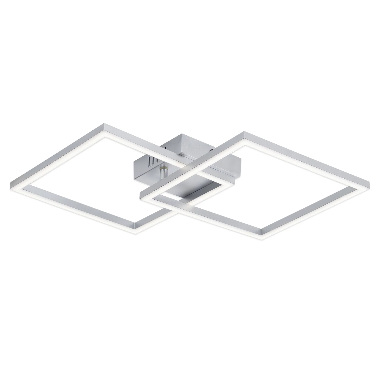 ZMH LED Deckenleuchte 24W Silber Neutralweiß Drehbar Modern Design Eckig Wohnzimmerlampe Für Küche