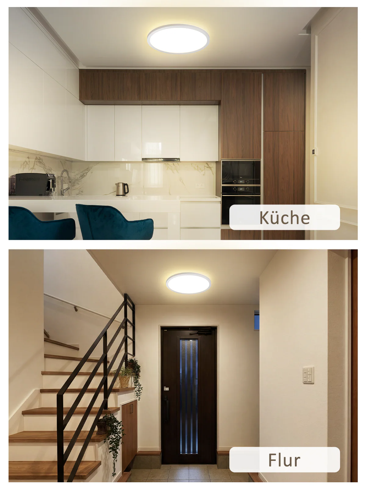 ZMH LED Deckenleuchte mit Bewegungsmelder 18W 29cm Rund 4000K Deckenlampe Radar für Flur Treppe - Image 6