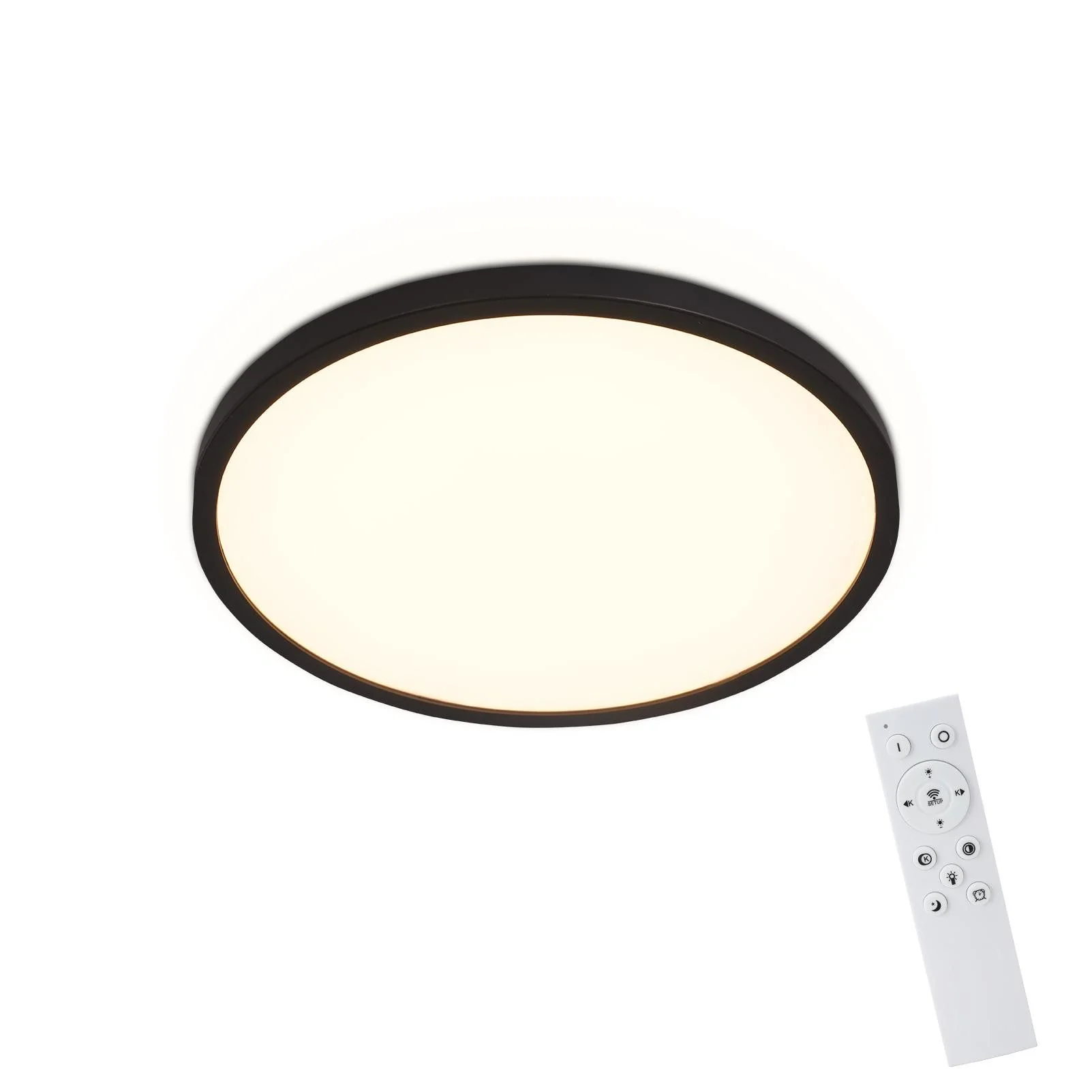 ZMH LED Deckenleuchte mit Ferndimmer Runde Flachlampe