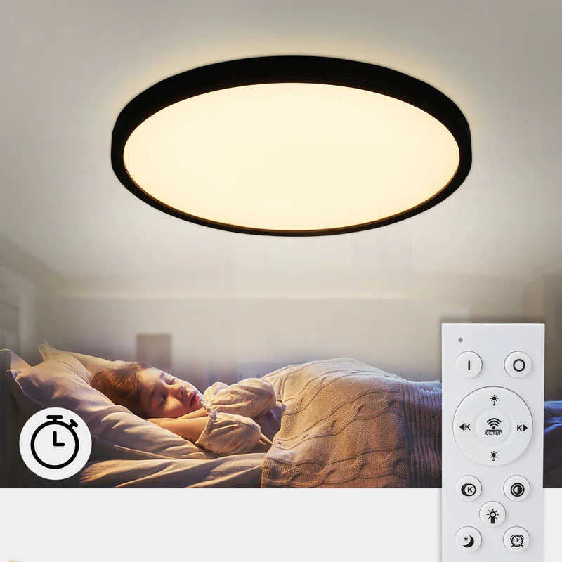 ZMH LED Deckenleuchte mit Ferndimmer Runde Flachlampe - Image 4