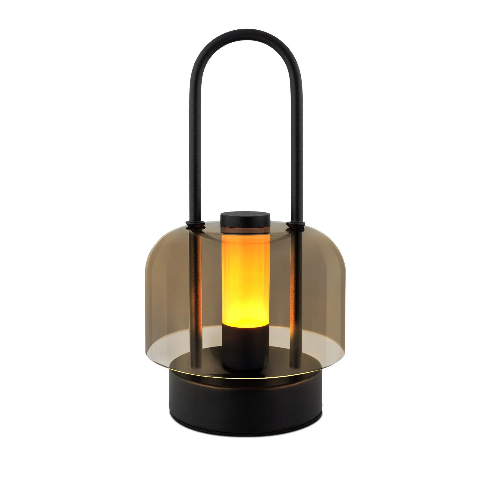 ZMH LED Nachttischlampe Schwarz Touch Dimmbar Kabellos Aufladbar Akku USB-C Tischlampe