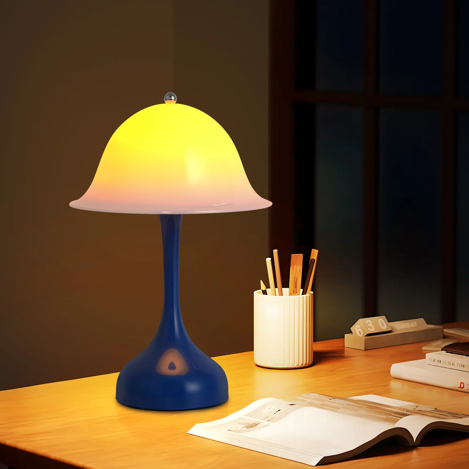 ZMH LED Tischleuchte Touch Dimmbar Weiß Hut Nachttischlampe für Wohnzimmer Schlafzimmer Esstisch - Image 21