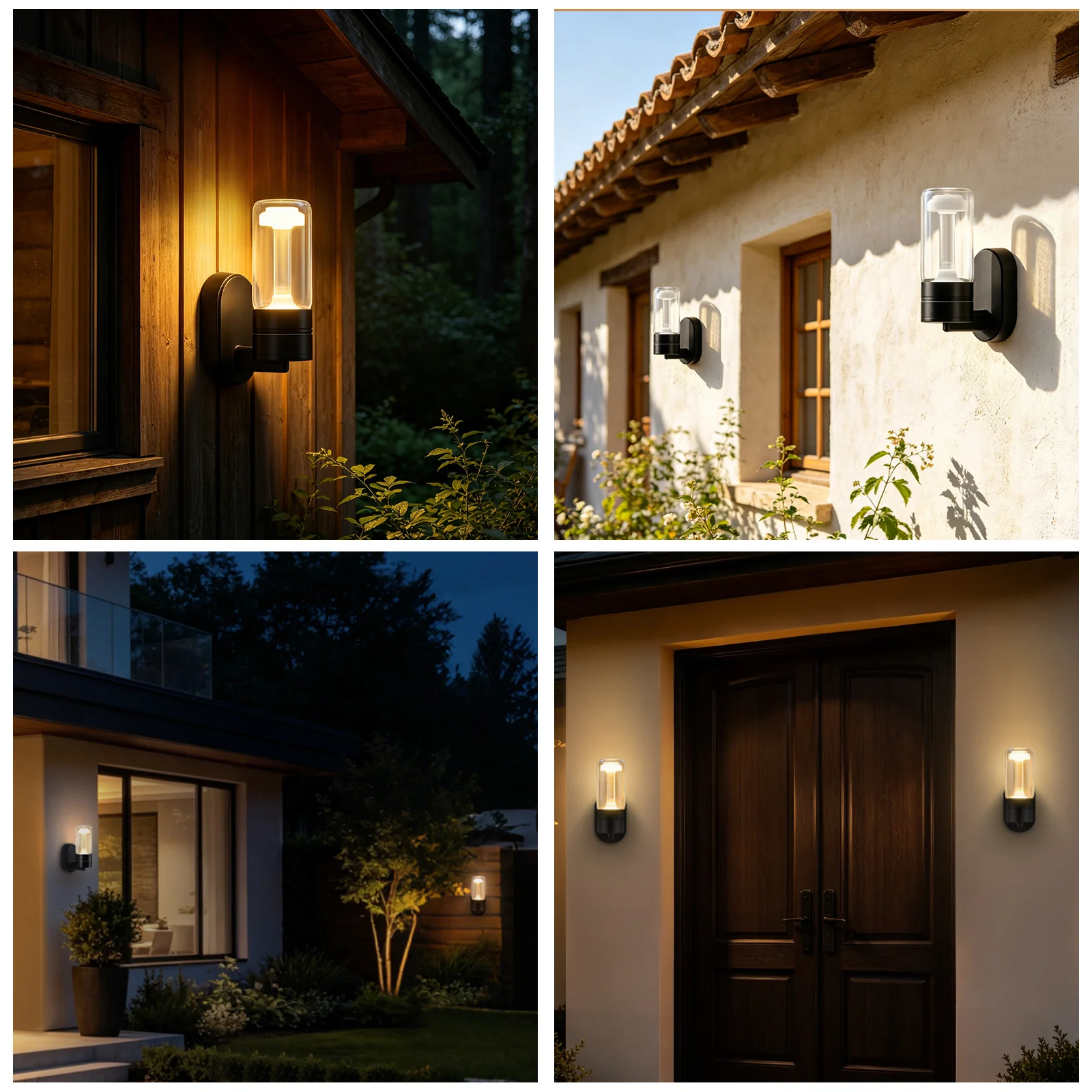 ZMH LED Wandleuchte Schwarz IP65 10W 3000K Außenwandleuchte Hauswand Terrasse Haus Treppenhaus Flur - Image 10