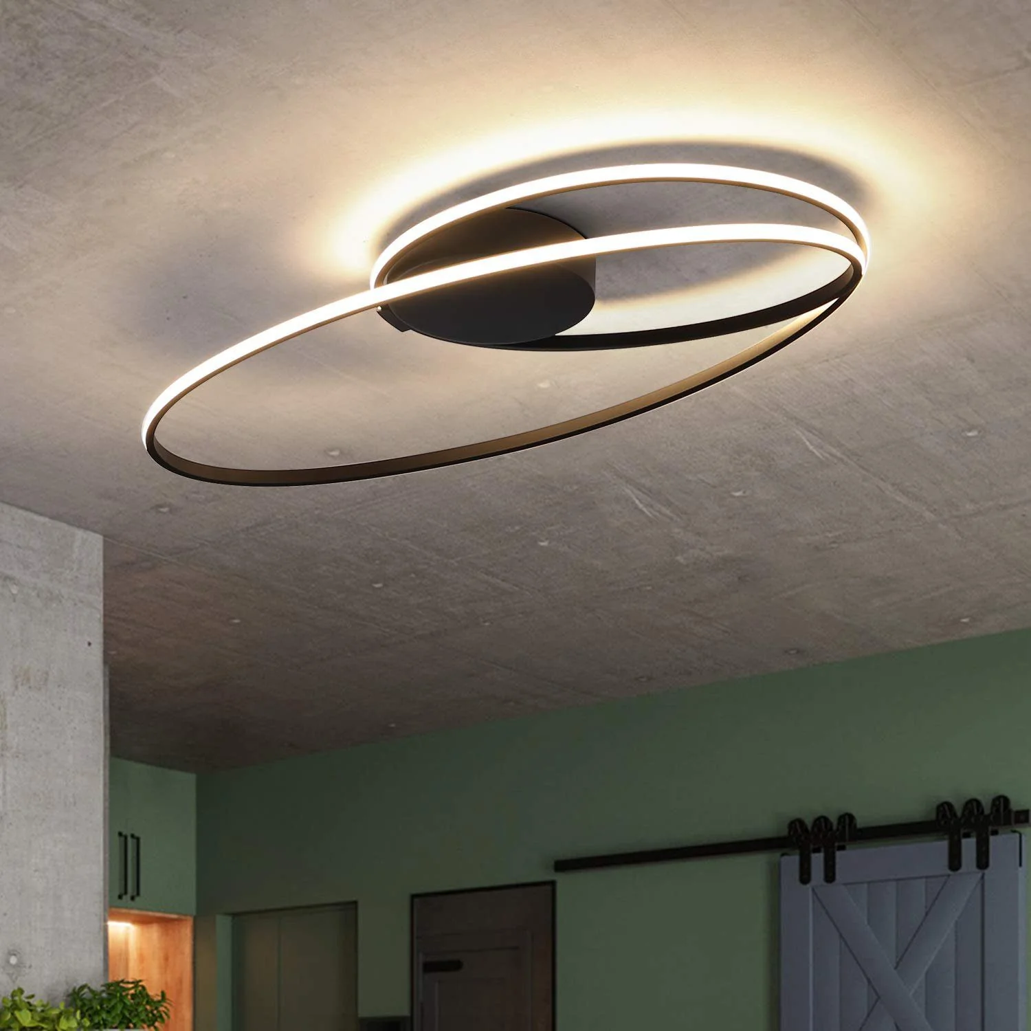 ZMH Moderne LED Deckenleuchte Wohnzimmer Ring 36W Innenbeleuchtung - Image 2