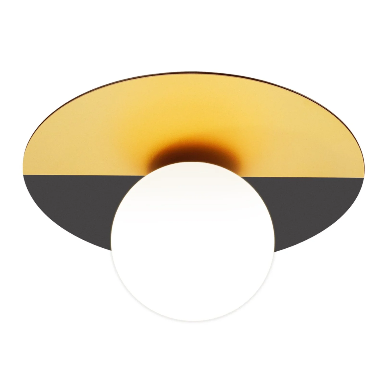 ZMH Wandleuchte Vintage Schwarzgold E14 Modern Deckenlampe für Flur Wohnzimmer