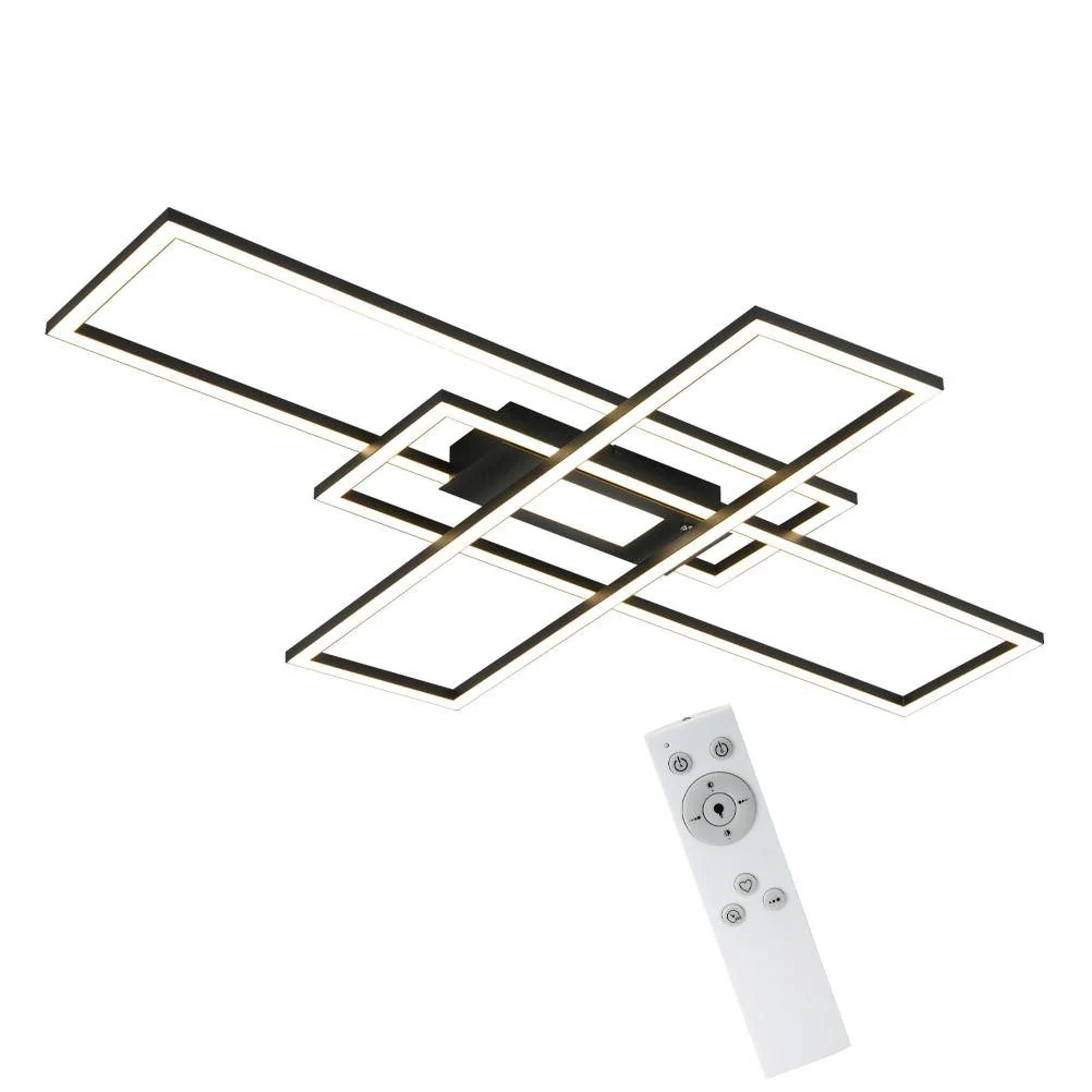 ZMH Wohnzimmer LED Deckenleuchte 50w 3 Rahmen Deckenleuchte mit Fernbedienung Modern Flur - Image 2